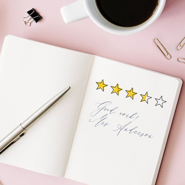 Sello Automático 5 Star Rating Review Book Teacher Self-inking Sta (Subido por el creador)