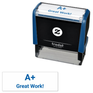 Sello Automático A Plus A+ Gran Personalizado De Trabajo Grado De E