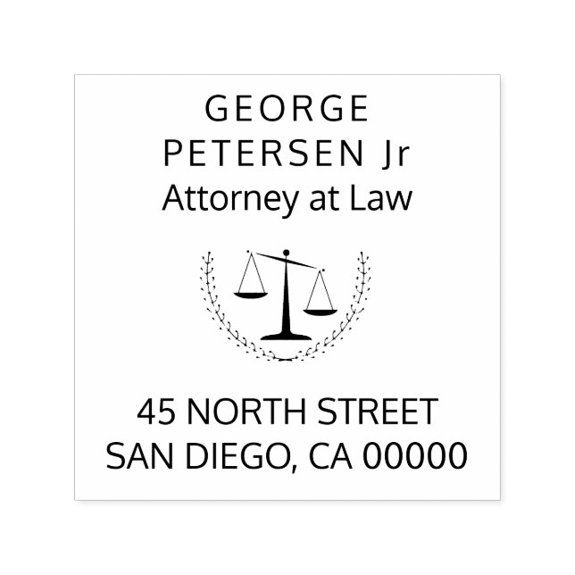 Sello Automático Abogado | simples escalas de justicia de los aboga (Diseño)