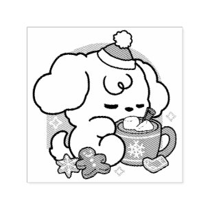 Sello Automático Acogedores sueños de cachorro - chocolate caliente