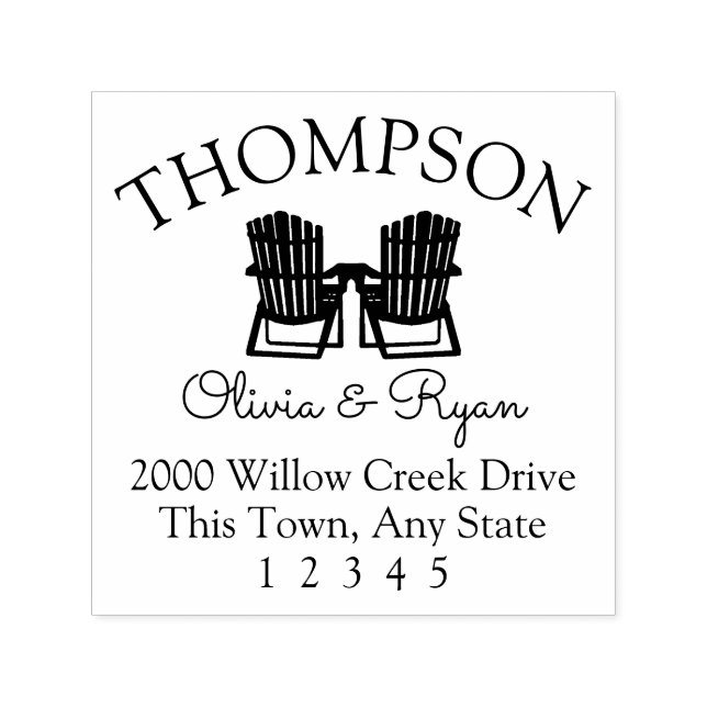 Sello Automático Adirondack Chairs (Diseño)