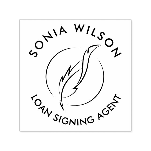 Sello Automático Agente de firma de préstamos públicos notariales e (Diseño)