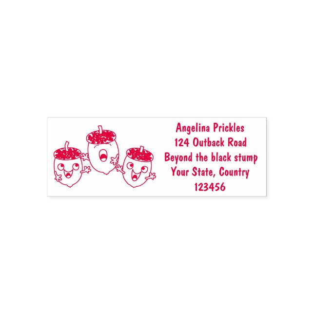 Sello Automático Agradables bellotas cantando personalizado para lo (Diseño)