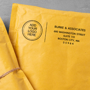 Sello Automático Agregar logotipo dirección de devolución comercial