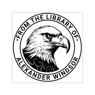 Sello Automático Águila Calva Majestuosa Cabeza #5 Nombre del libro
