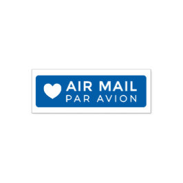 Sello Automático AIR MAIL PAR AVION ハート エアメールスタンプ heart cute love セ