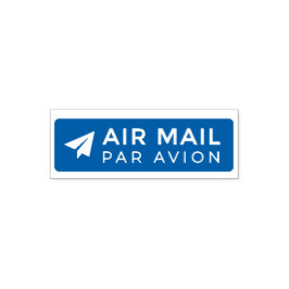 Sello Automático AIR MAIL PAR AVION 紙飛行機 エアメールスタンプ paper airplane o