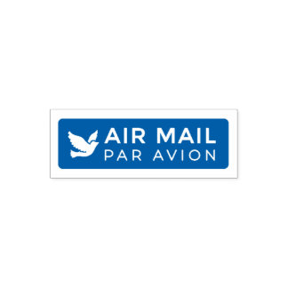 Sello Automático AIR MAIL PAR AVION 鳥 エアメールスタンプ bird birds セルフインキング