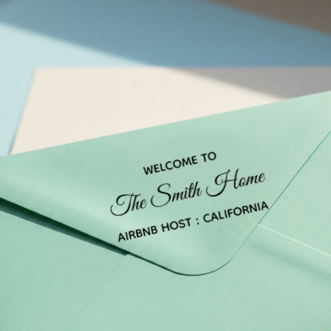 Sello Automático Airbnb Host Welcome Address Self Inking Stamp (Subido por el creador)