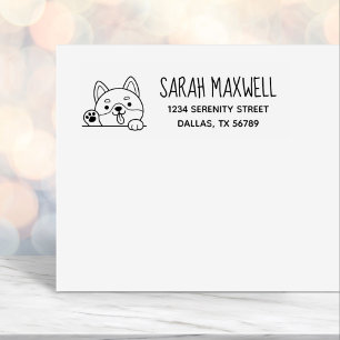 Sello Automático Alegre dirección del Mascota Shiba Inu