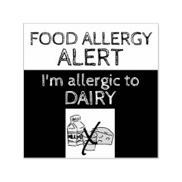 Sello Automático Alerta de alergia a los alimentos lácteos
