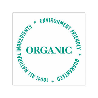 Sello Automático Alimentos orgánicos garantizados | Tinta verde