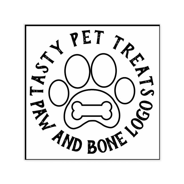 Sello Automático Alimentos para mascotas Paw Bone (Diseño)