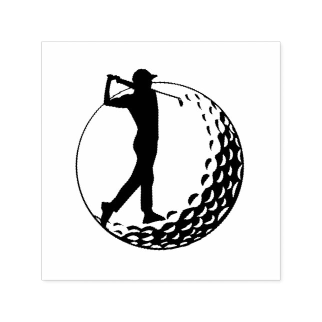 Sello Automático Amante del golf, golfista  (Diseño)