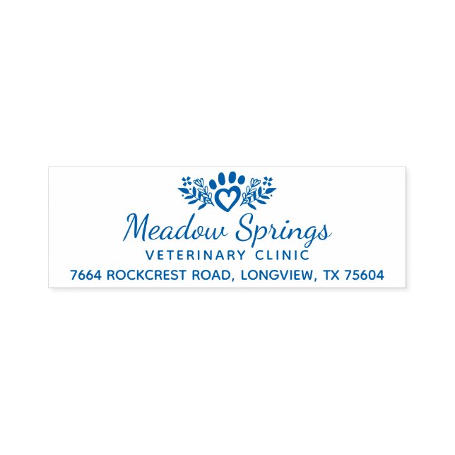 Sello Automático Amante floral y follaje Mascota Paw Company (Diseño)