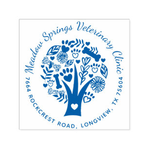 Sello Automático Amante floral y follaje Mascota Paw Tree Company