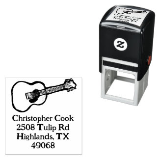 Sello Automático Amantes de la guitarra acústica