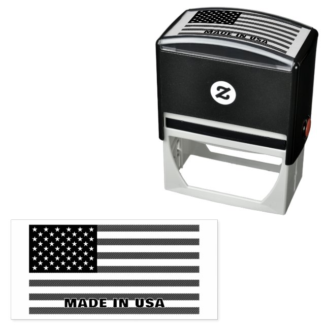 Sello Automático American Flag Rubber Stamps Made In USA (In Situ)