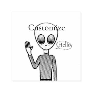 Sello Automático Amigable Waving Alien Thunder_Cove