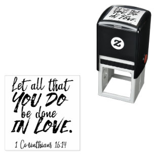Sello Automático Amor en acción - 1 corintios 16:14 Inspirador