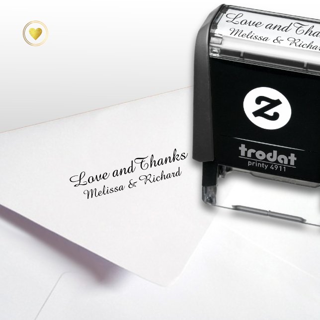 Sello Automático Amor y agradecimiento (texto personalizado) con no (Subido por el creador)