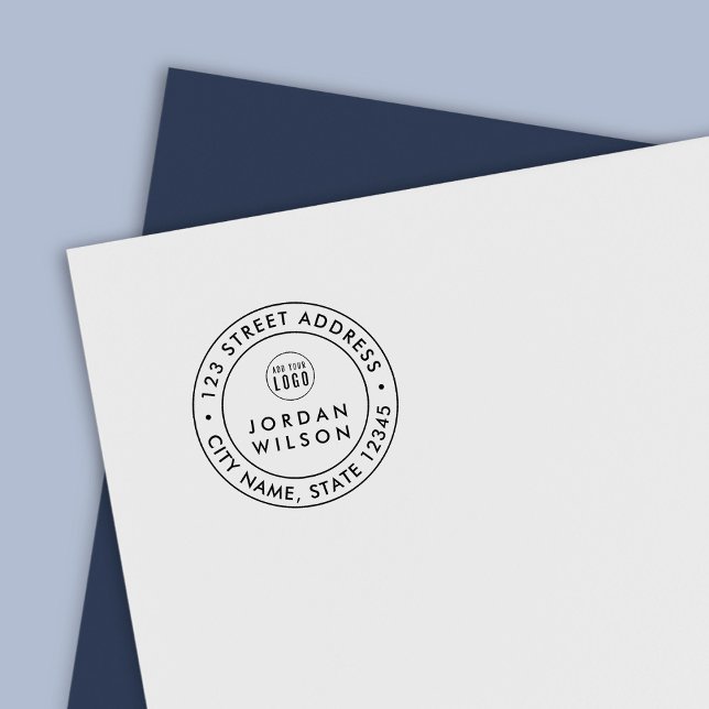 Sello Automático Añadir la dirección de retorno moderno de doble bo (Subido por el creador)