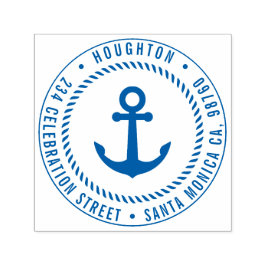 Sello Automático Ancla náutica y pista | Dirección de devolución de