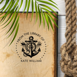 Sello Automático Anclaje de barco de vela Desde la biblioteca de Ro