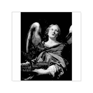 Sello Automático Ángel sujetando el barco y la toalla