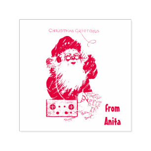 Sello Automático ANITA ~ SANTA ~ Feliz Navidad ~