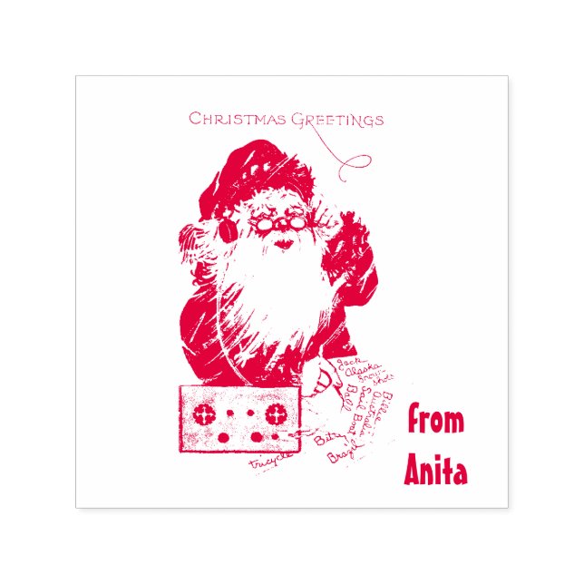 Sello Automático ANITA ~ SANTA ~ Feliz Navidad ~ (Diseño)