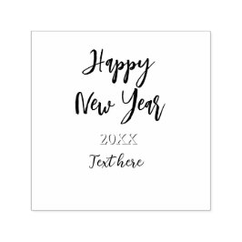 Sello Automático Año nuevo azul negro audaz año simple