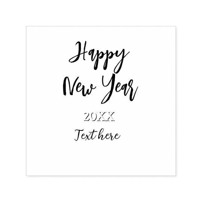 Sello Automático Año nuevo azul negro audaz año simple (Diseño)