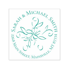 Sello Automático Anuncio de nacimiento verde vintage género neutro