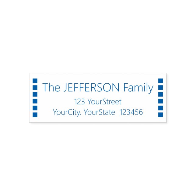 Sello Automático Apellido de familia simple + Dirección (Diseño)