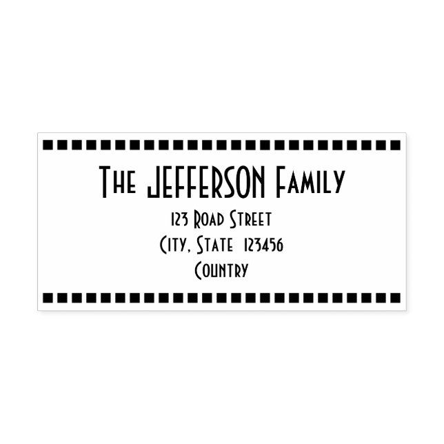 Sello Automático Apellido de la familia Eyecatatats + Dirección (Diseño)