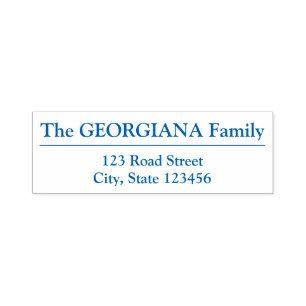 Sello Automático Apellido + Dirección + Línea del separador