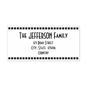 Sello Automático Apellido llamativo de la familia + Dirección