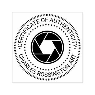 Sello Automático Apertura de cámara "Certificado de autenticidad"
