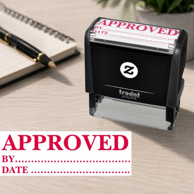 Sello Automático Approved w/by Date Line Self-Inking Office Rubber  (Subido por el creador)