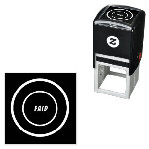 Sello Automático Aprobación Pagada Logotipo de Doble Círculo Pago O