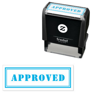 Sello Automático APROBADO el estilo moderno y personalizado del azu