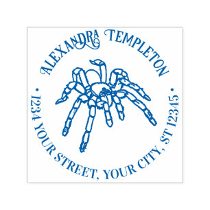Sello Automático Araña Tarántula #2 Nombre Gótico Dirección de Reto