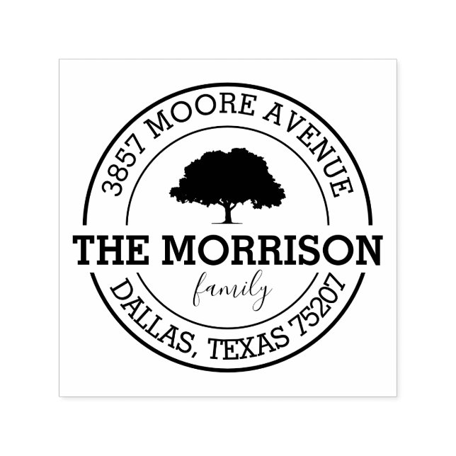 Sello Automático Árbol de familia personalizado | Nombre, Dirección (Diseño)