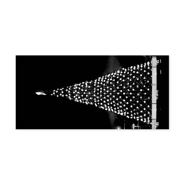 Sello Automático Árbol de Navidad de luces azules (Diseño)