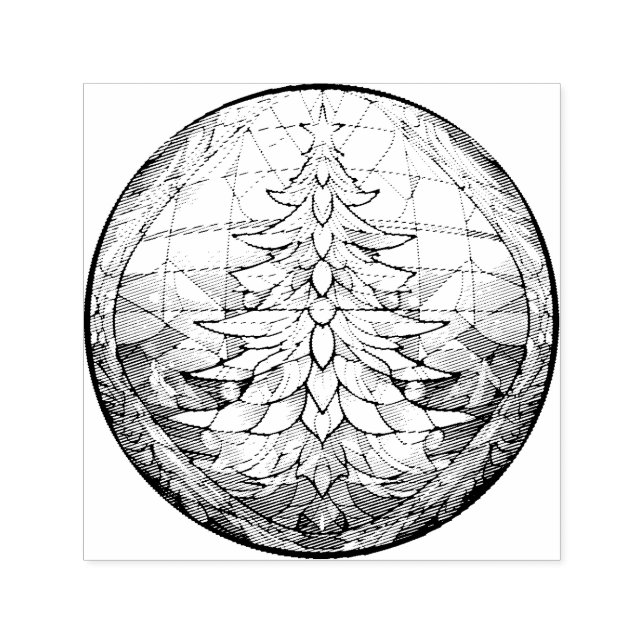 Sello Automático Árbol de Navidad de vidrio templado (Diseño)