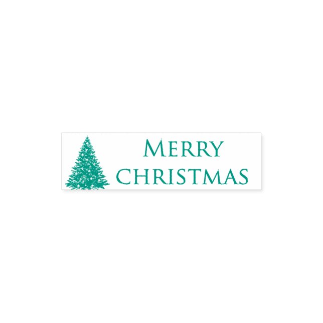 Sello Automático Árbol de Navidad en verde  (Diseño)