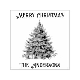 Sello Automático Árbol de Navidad Retro Vintage