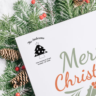 Sello Automático Árbol de Navidad Starlight Muy Feliz