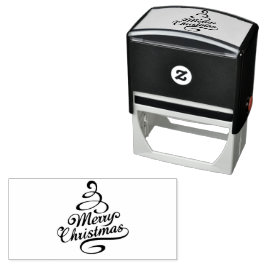 Sello Automático Árboles feriados navideños de invierno